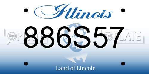 886S57 Illinois License Plate