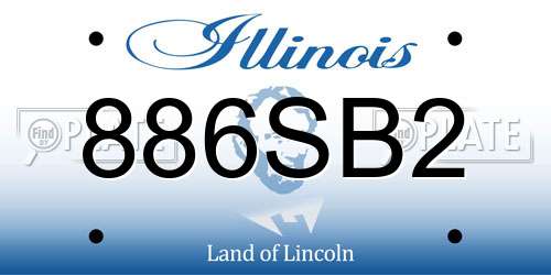 886SB2 Illinois License Plate