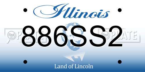 886SS2 Illinois License Plate