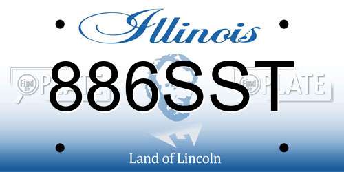 886SST Illinois License Plate