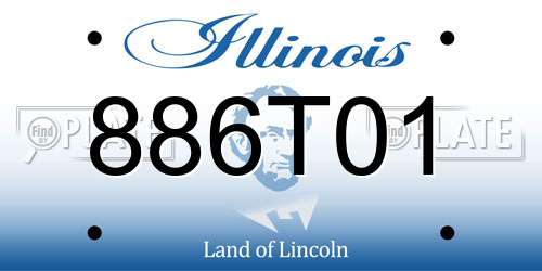 886T01 Illinois License Plate