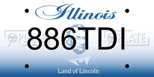 886TDI Illinois License Plate