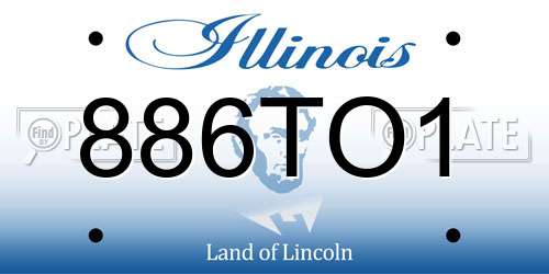 886TO1 Illinois License Plate