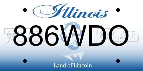 886WDO Illinois License Plate