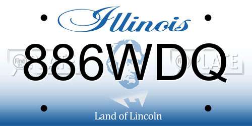 886WDQ Illinois License Plate