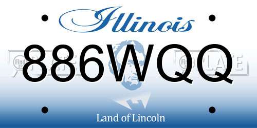 886WQQ Illinois License Plate