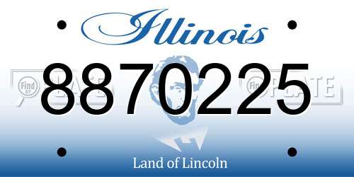 8870225 Illinois License Plate
