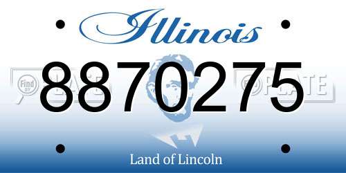 8870275 Illinois License Plate