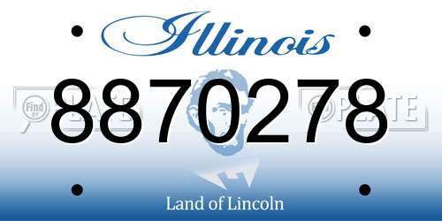 8870278 Illinois License Plate