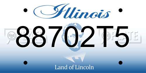 88702T5 Illinois License Plate