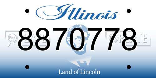8870778 Illinois License Plate