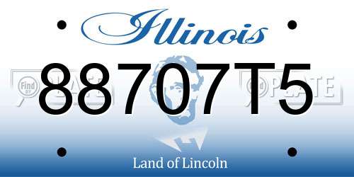 88707T5 Illinois License Plate