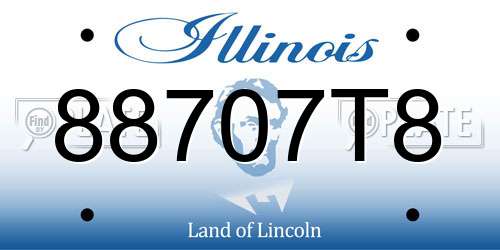 88707T8 Illinois License Plate