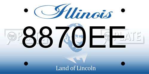 8870EE Illinois License Plate