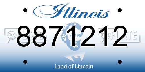 8871212 Illinois License Plate