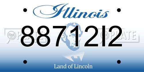 88712I2 Illinois License Plate