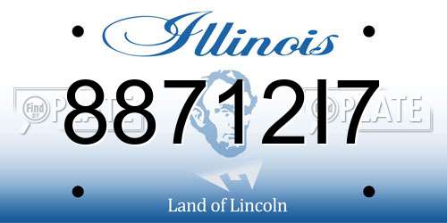 88712I7 Illinois License Plate