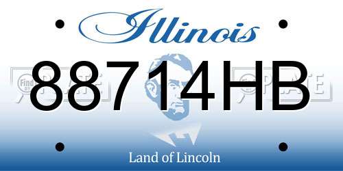 88714HB Illinois License Plate