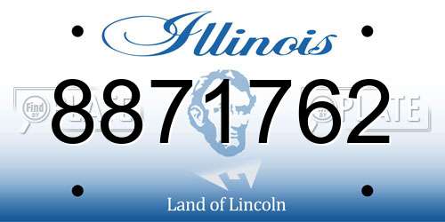 8871762 Illinois License Plate