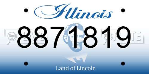 8871819 Illinois License Plate