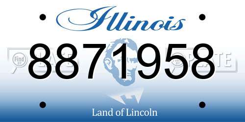 8871958 Illinois License Plate
