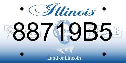 88719B5 Illinois License Plate