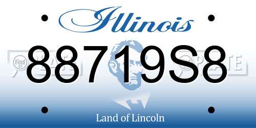 88719S8 Illinois License Plate