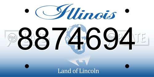 8874694 Illinois License Plate