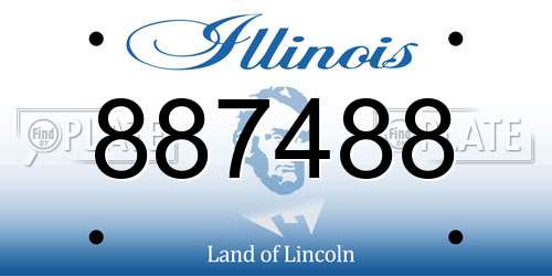 887488 Illinois License Plate