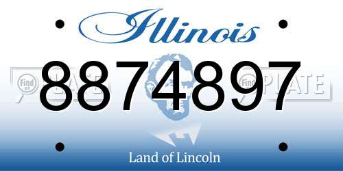 8874897 Illinois License Plate