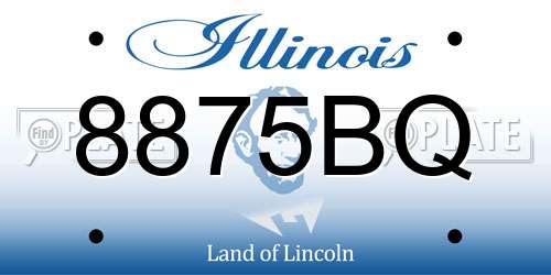 8875BQ Illinois License Plate