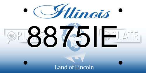 8875IE Illinois License Plate