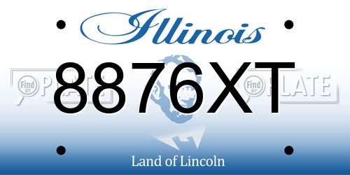 8876XT Illinois License Plate
