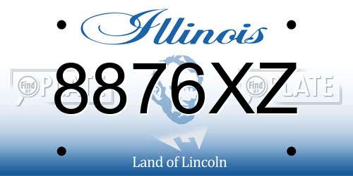 8876XZ Illinois License Plate