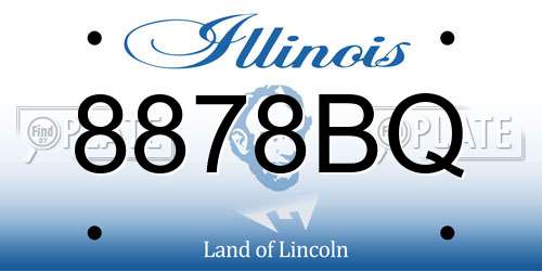 8878BQ Illinois License Plate