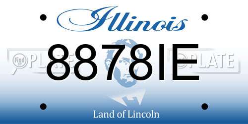 8878IE Illinois License Plate