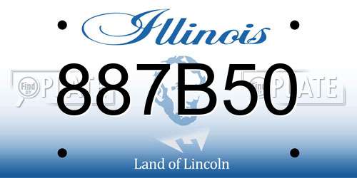 887B50 Illinois License Plate