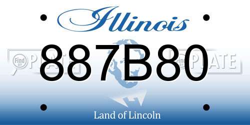 887B80 Illinois License Plate