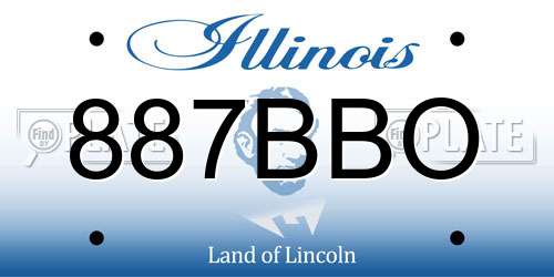 887BBO Illinois License Plate