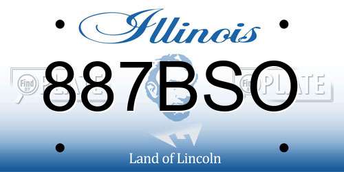 887BSO Illinois License Plate