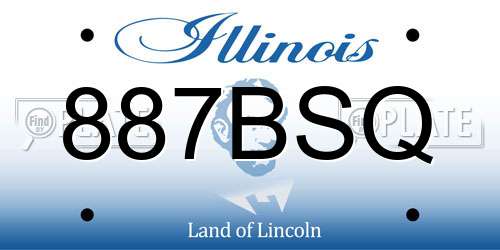 887BSQ Illinois License Plate