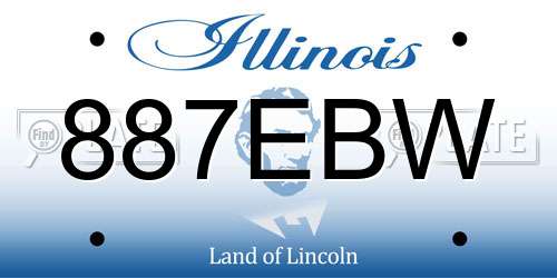 887EBW Illinois License Plate