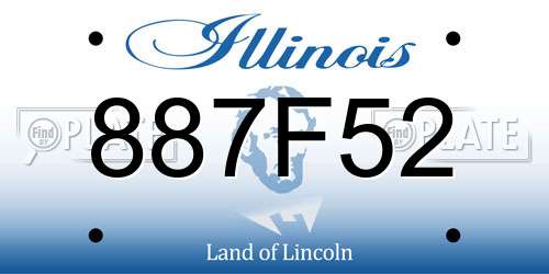 887F52 Illinois License Plate