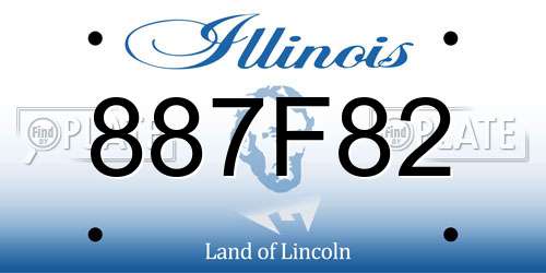887F82 Illinois License Plate