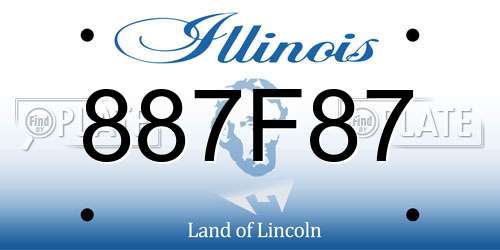 887F87 Illinois License Plate