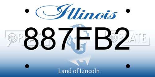 887FB2 Illinois License Plate