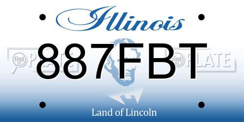 887FBT Illinois License Plate