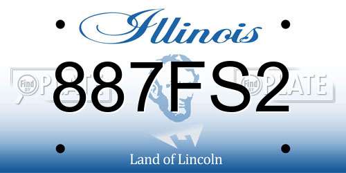 887FS2 Illinois License Plate