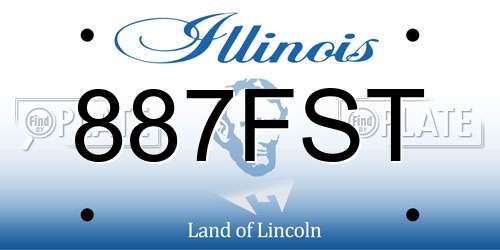 887FST Illinois License Plate