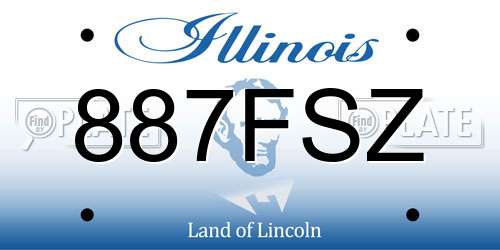887FSZ Illinois License Plate